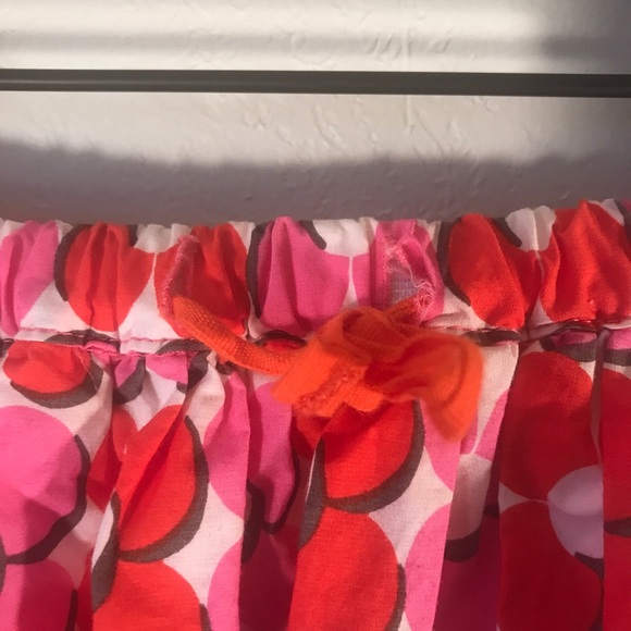 Mini Boden Skirt, Hot Pink, Red, White Retro Floral Pattern, Girls Size 7 to 8Y - Picture 8 of 9